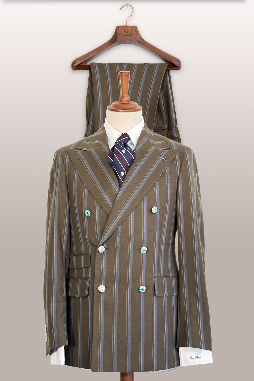 ABITO DOPPIOPETTO IN LANA E COTONE EGIZIANO FRATELLI DELFINO