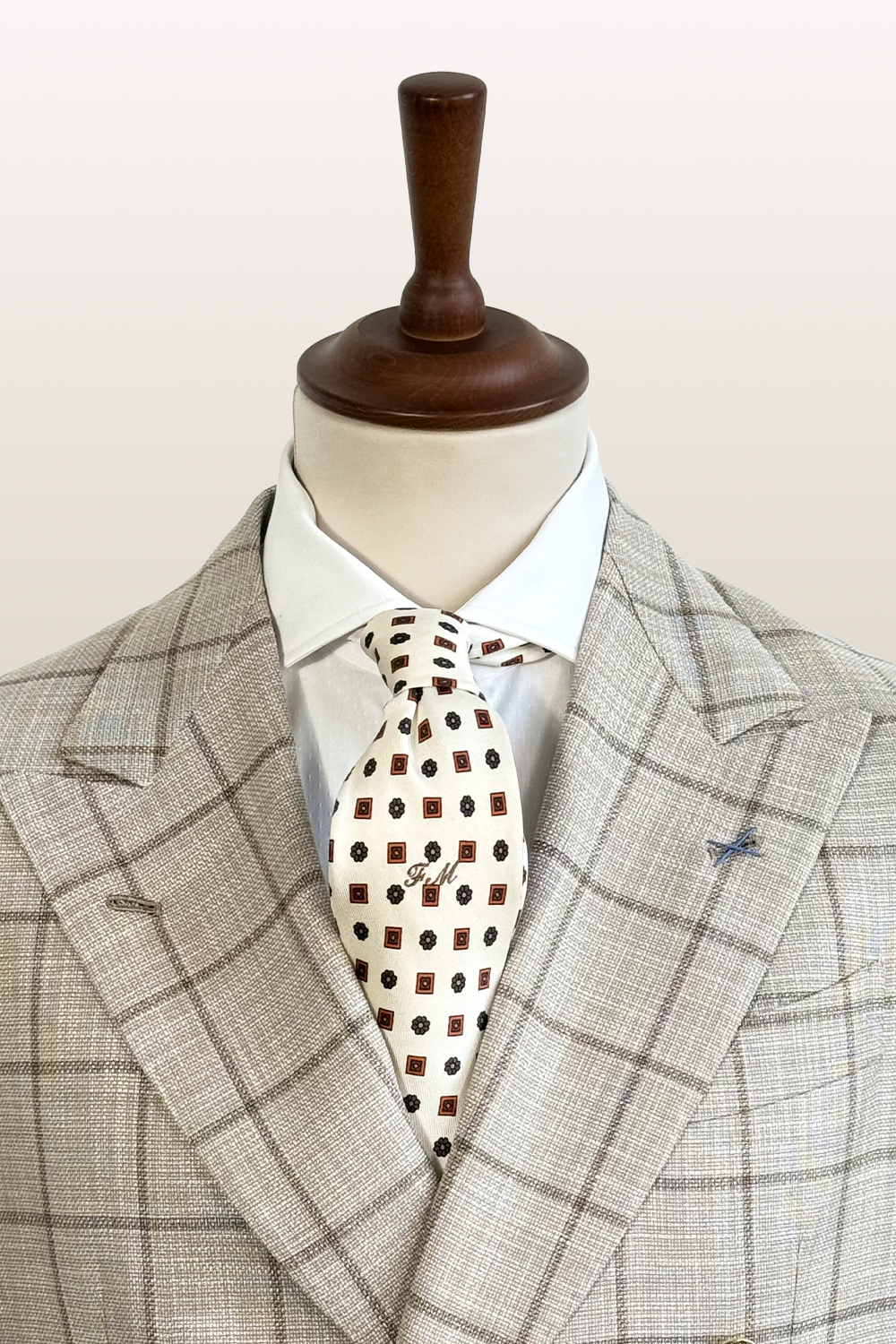 ABITO DOPPIOPETTO IN PURA SETA A TELA