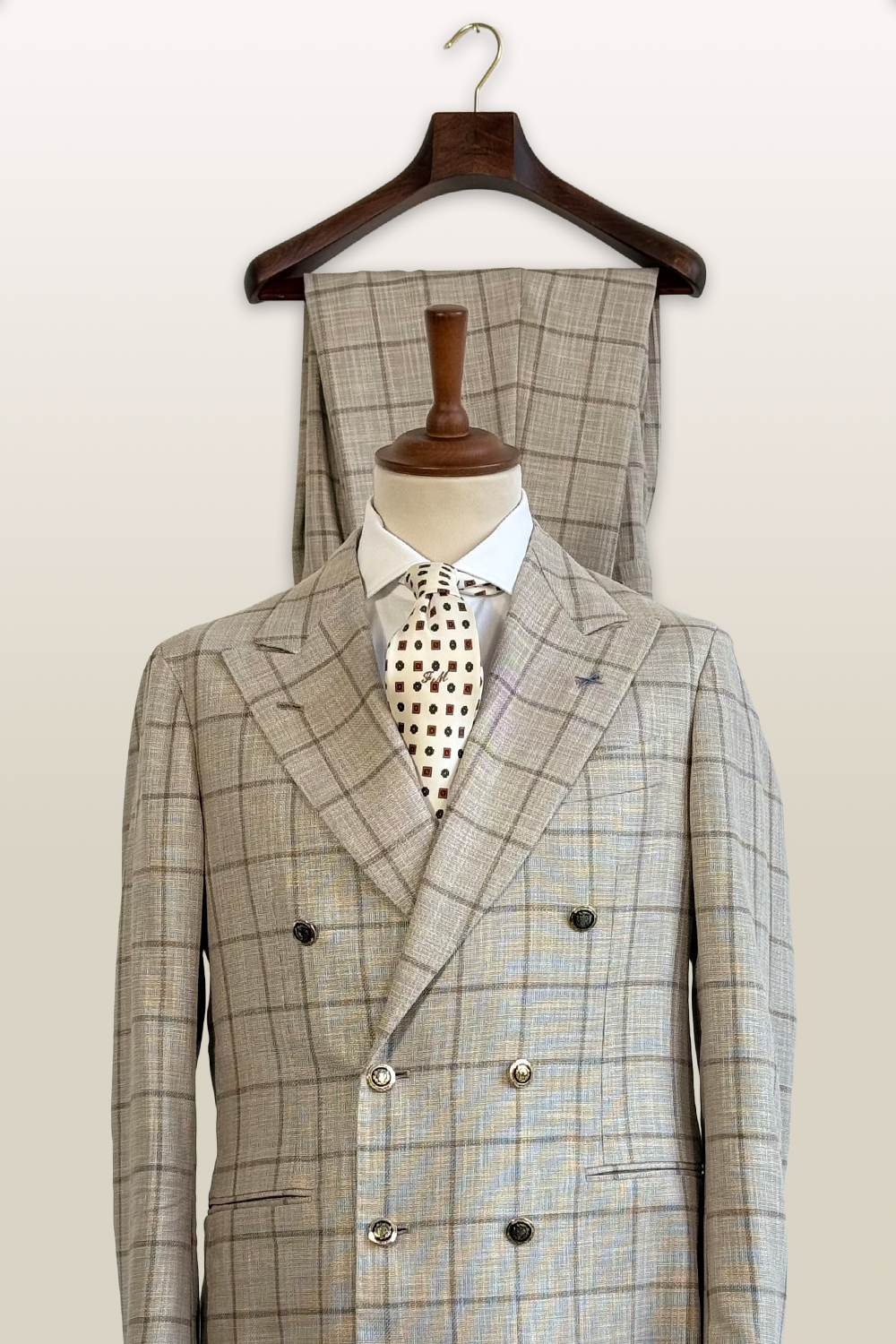 ABITO DOPPIOPETTO IN PURA SETA A TELA