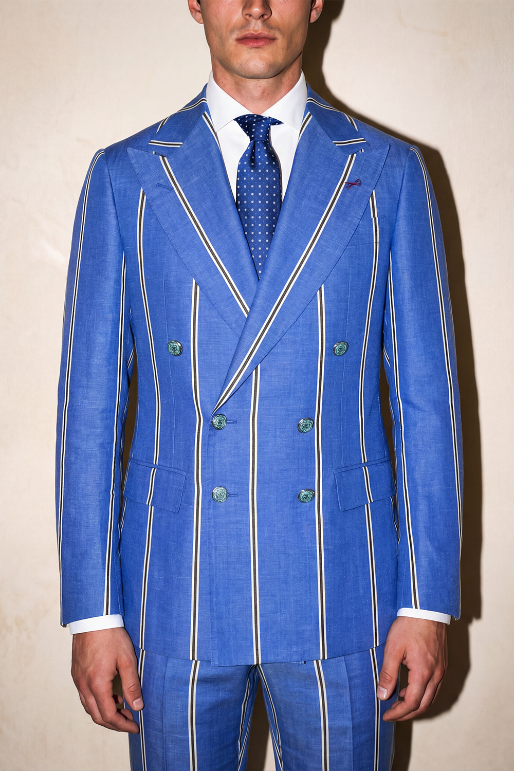 ABITO DOPPIOPETTO IN LINO E SETA