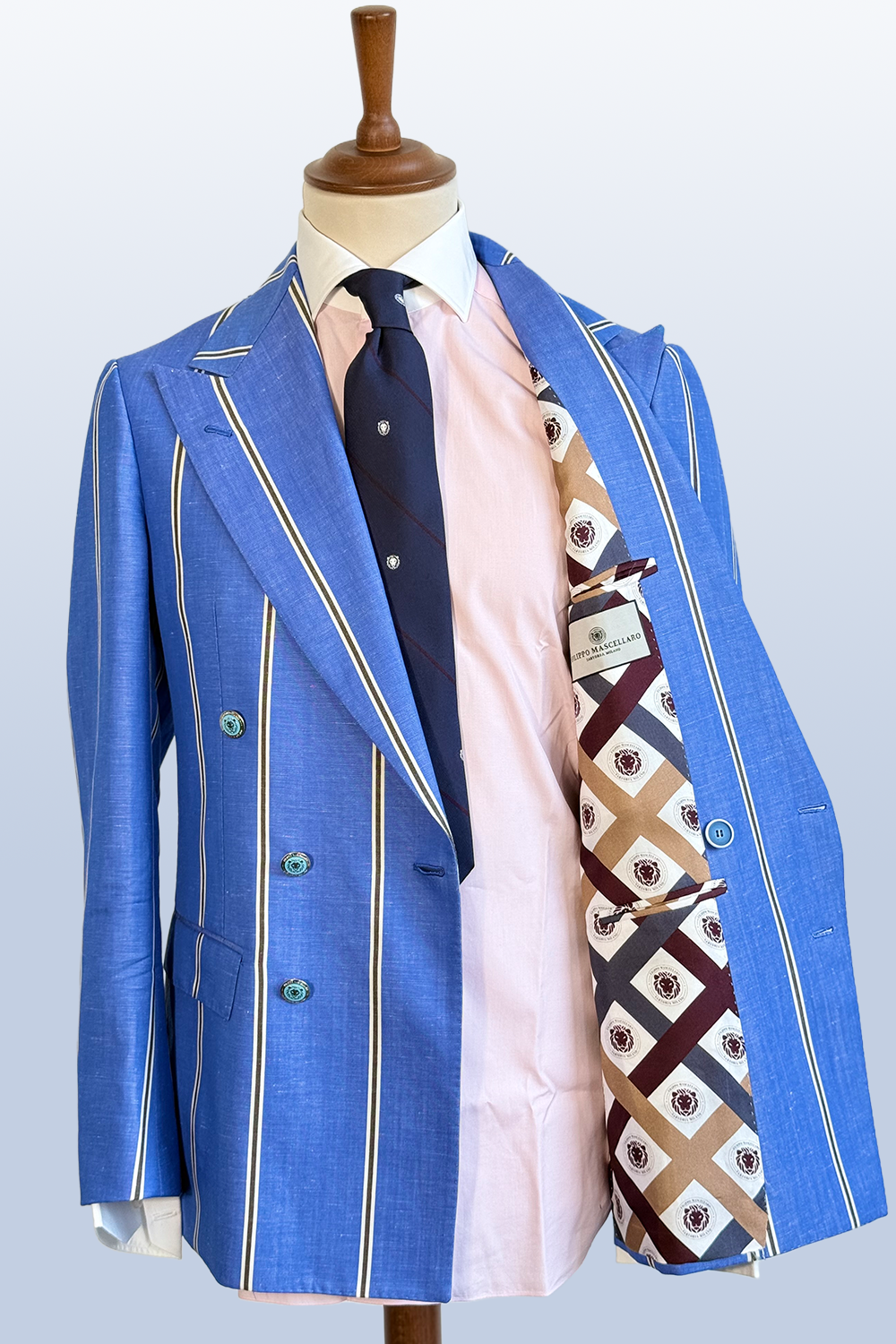 ABITO DOPPIOPETTO IN LINO E SETA