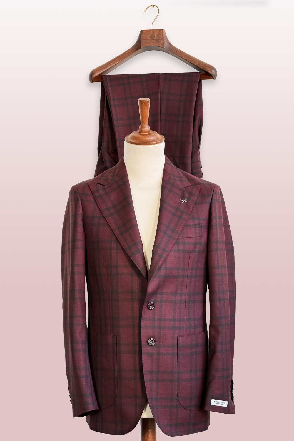 ABITO MONOPETTO IN COTONE E LANA FREDDA