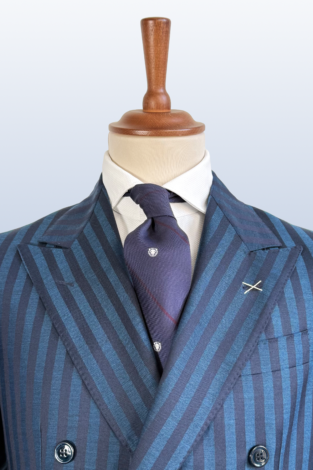 ABITO DOPPIOPETTO IN SETA, LANA E COTONE EGIZIANO