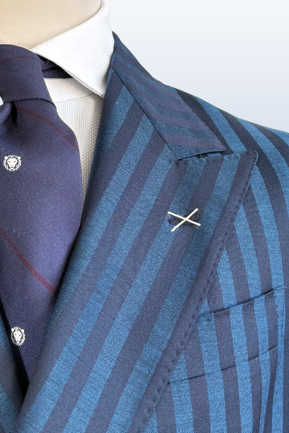 ABITO DOPPIOPETTO IN SETA, LANA E COTONE EGIZIANO