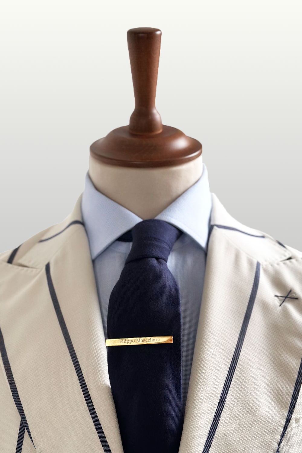 ABITO ESTIVO MONOPETTO RIGATO BIANCO CREMA E BLU