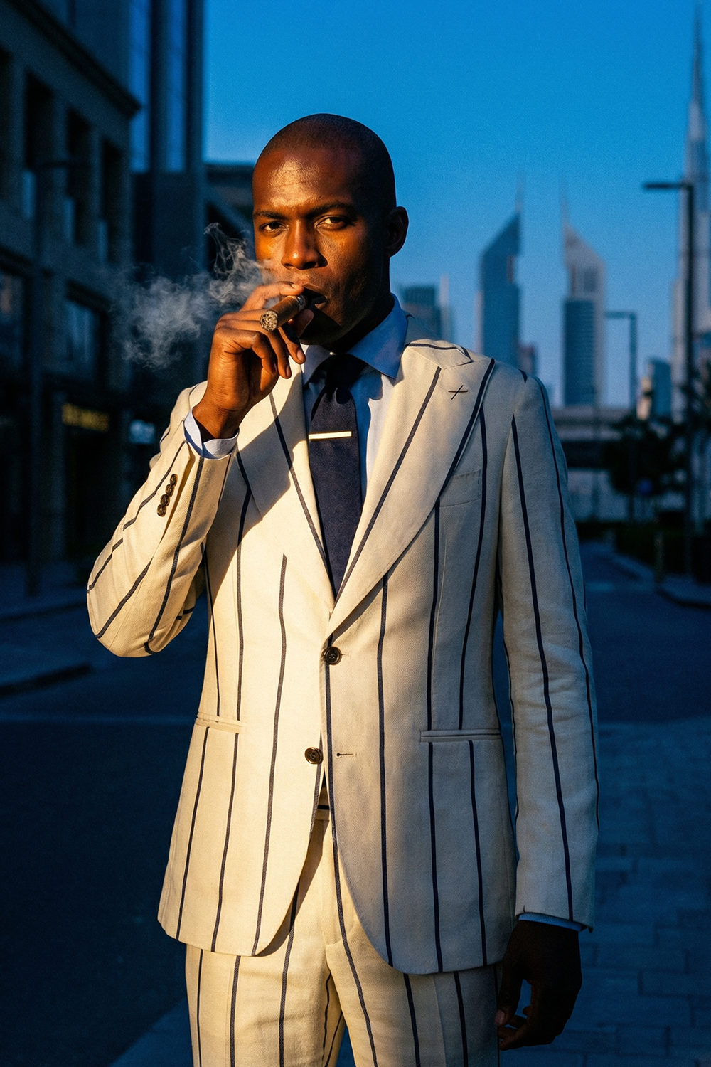 ABITO ESTIVO MONOPETTO RIGATO BIANCO CREMA E BLU