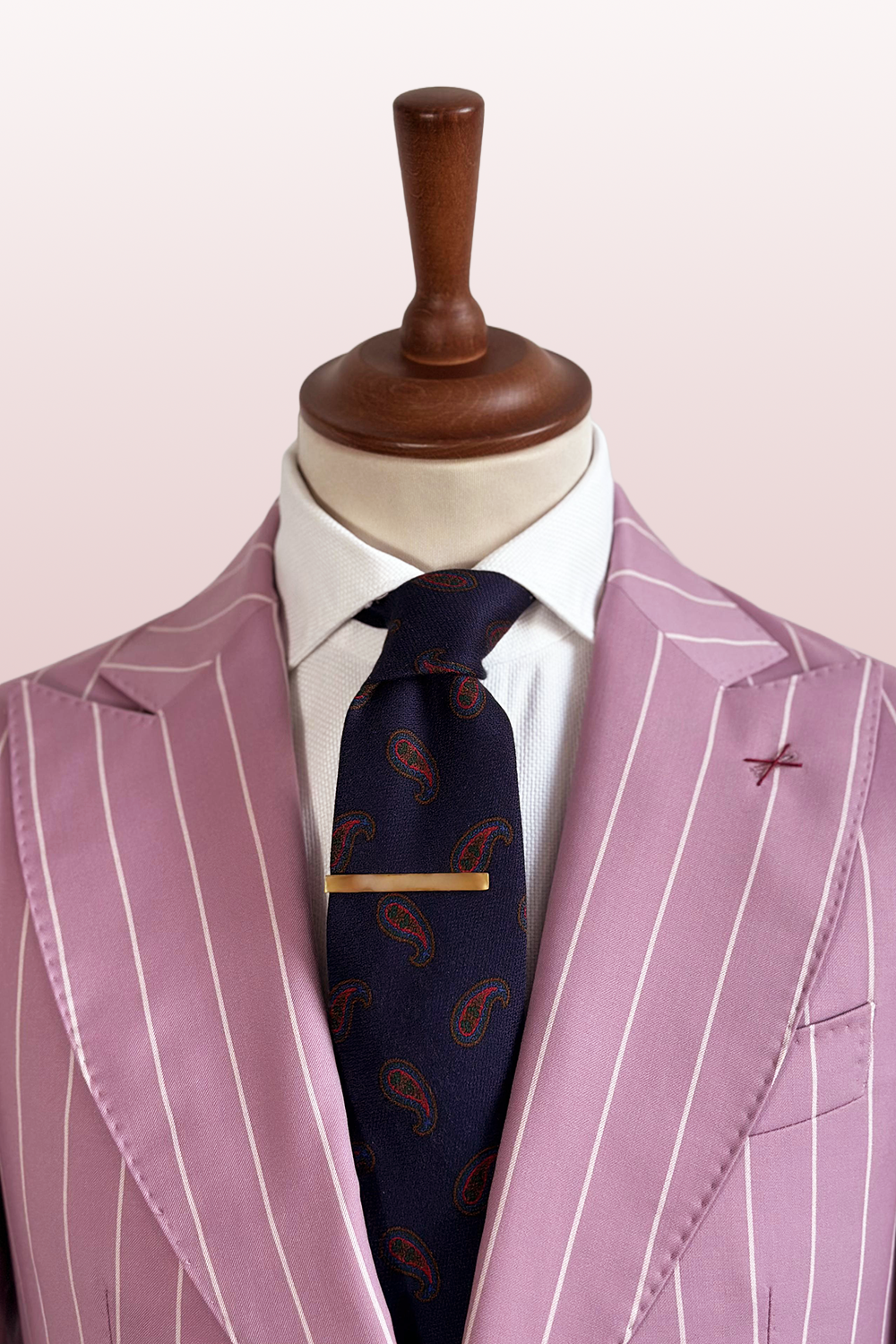 ABITO MONOPETTO ROSA GESSATO