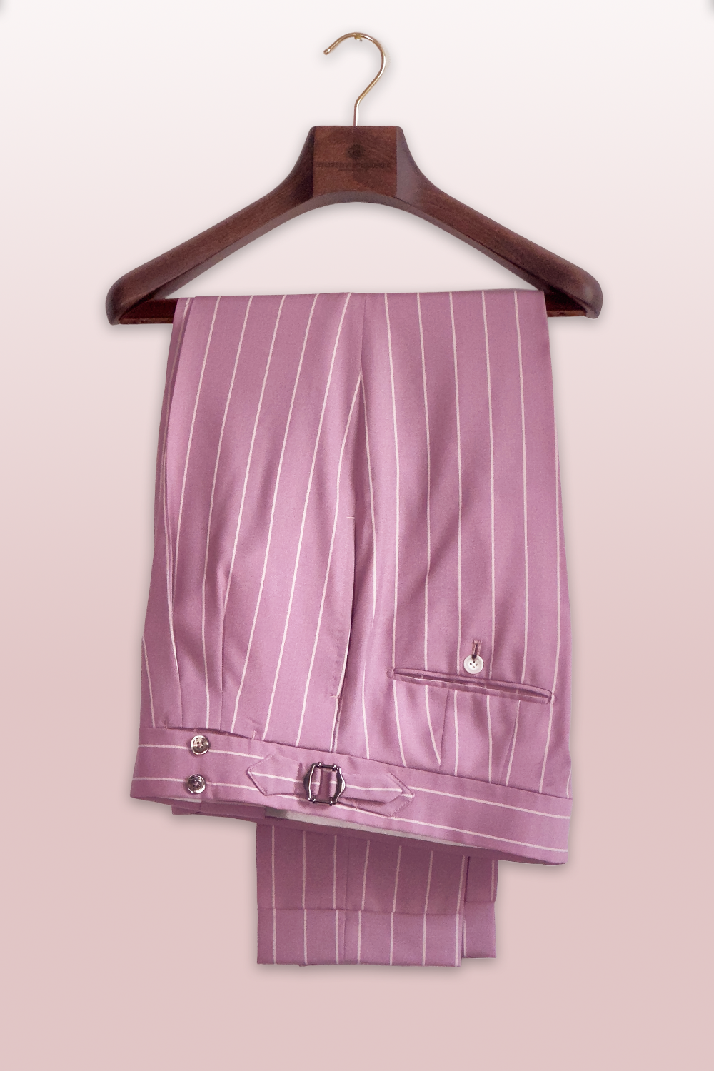 ABITO MONOPETTO ROSA GESSATO