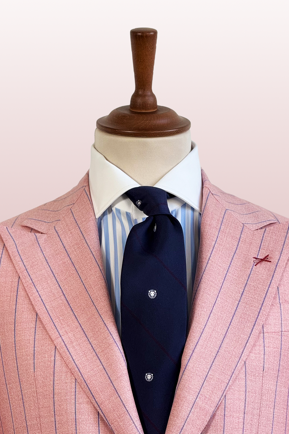 ABITO ROSA GESSATO BLU