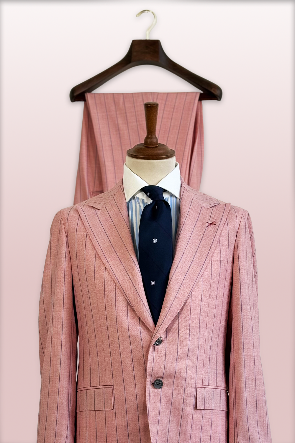 ABITO ROSA GESSATO BLU