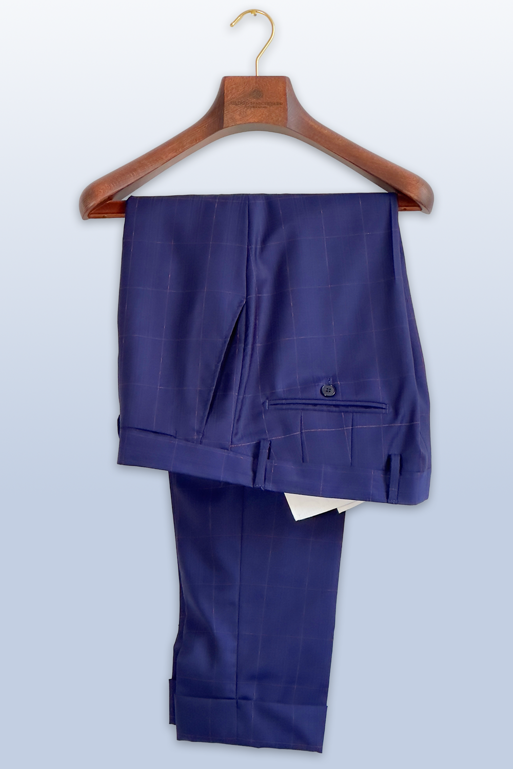 ABITO DOPPIOPETTO FANTASIA BLU QUADRETTATA