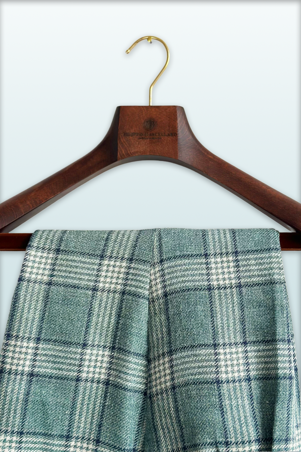 ABITO ESTIVO MONOPETTO A QUADRI VERDE ACQUA