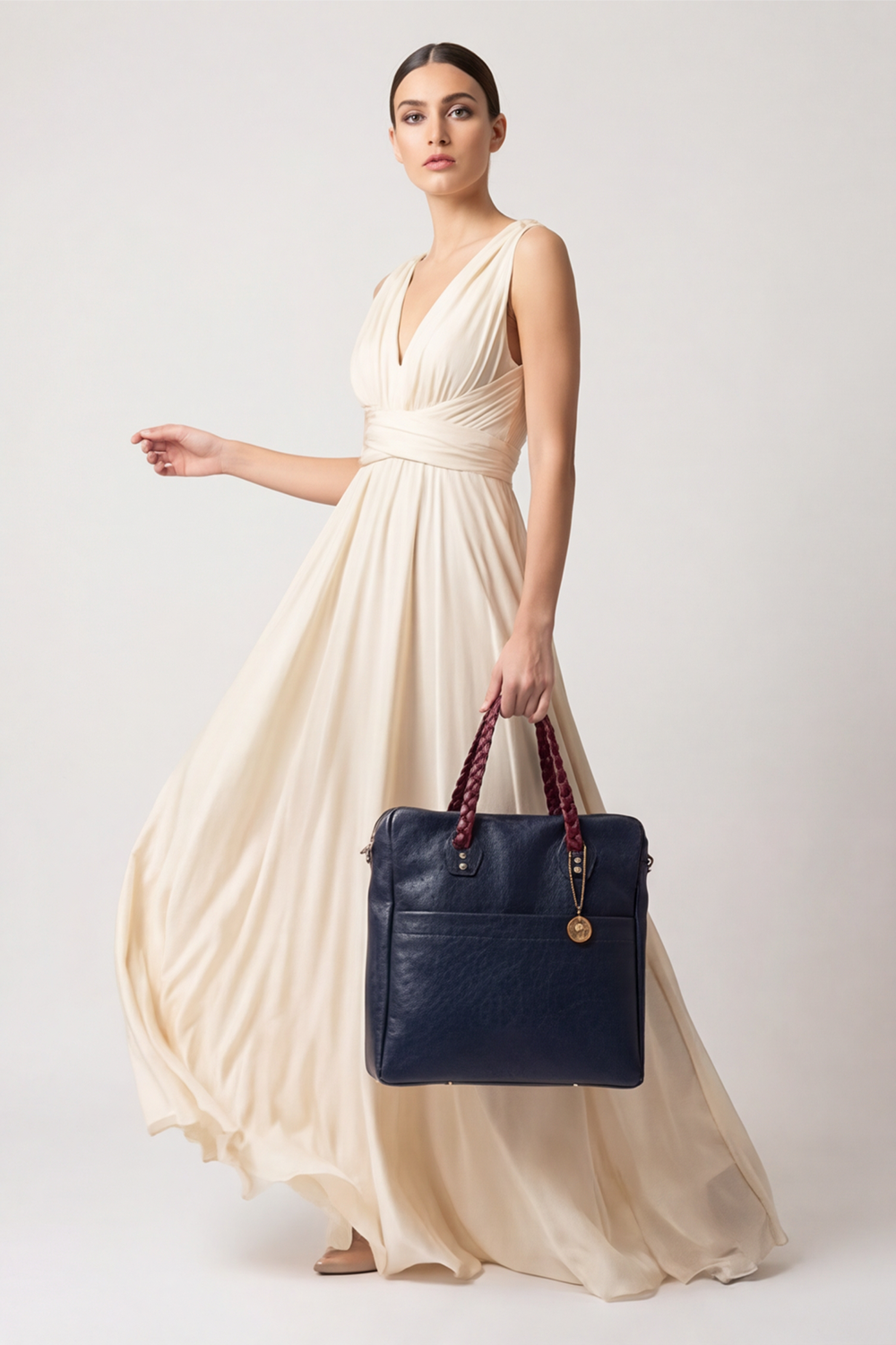 BORSA BUSINESS UNISEX IN PELLE DI STRUZZO LUXURY