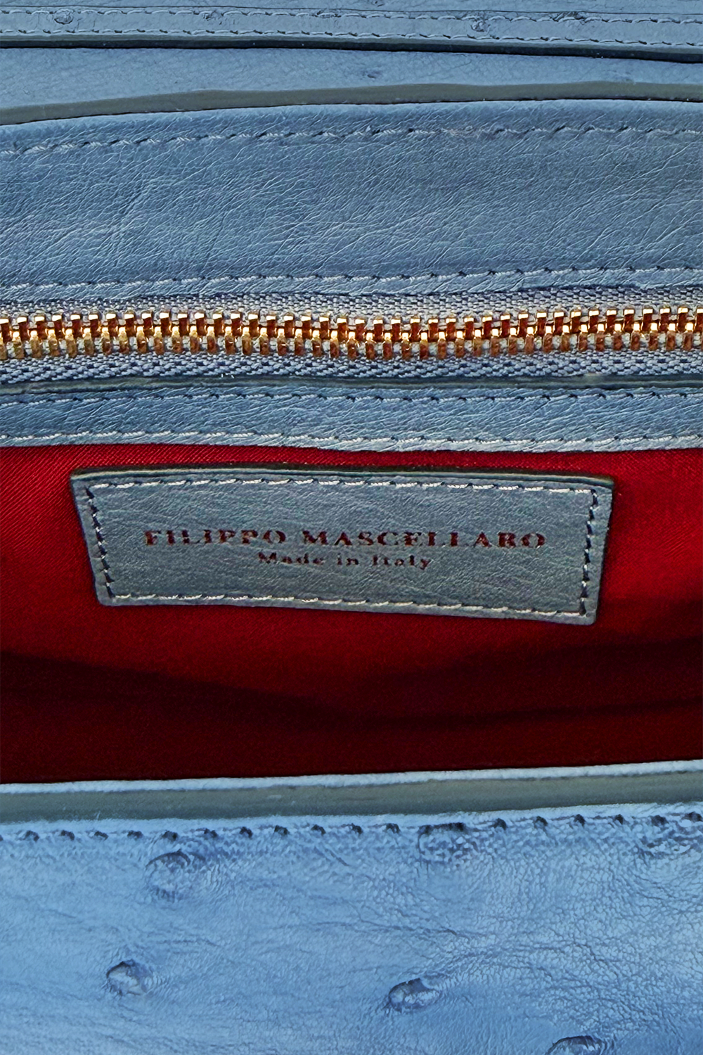 BORSA DONNA IN VERA PELLE DI STRUZZO