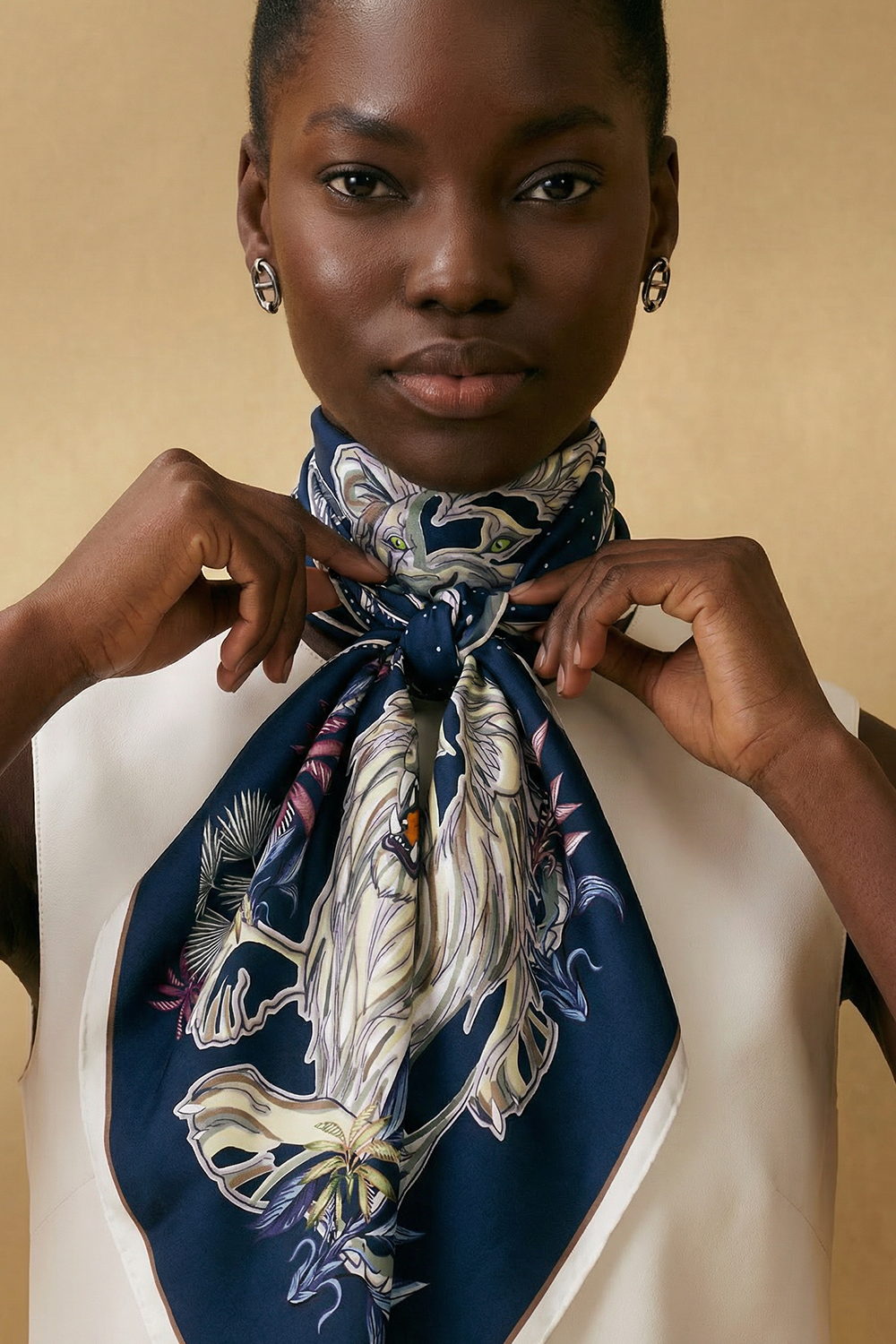 Foulard "Il Leone" - Blu