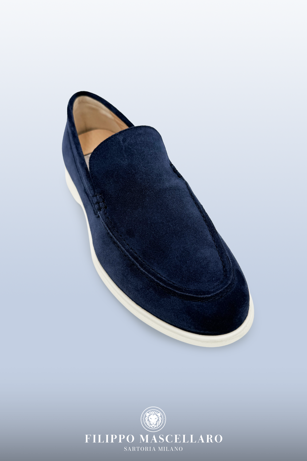 MOCASSINO IN CAMOSCIO BLU INDACO