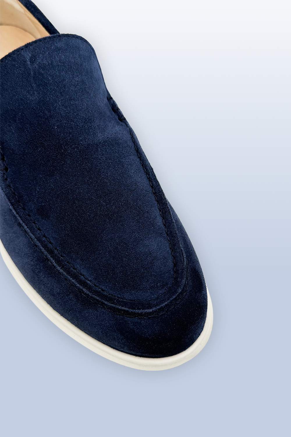 MOCASSINO IN CAMOSCIO BLU INDACO