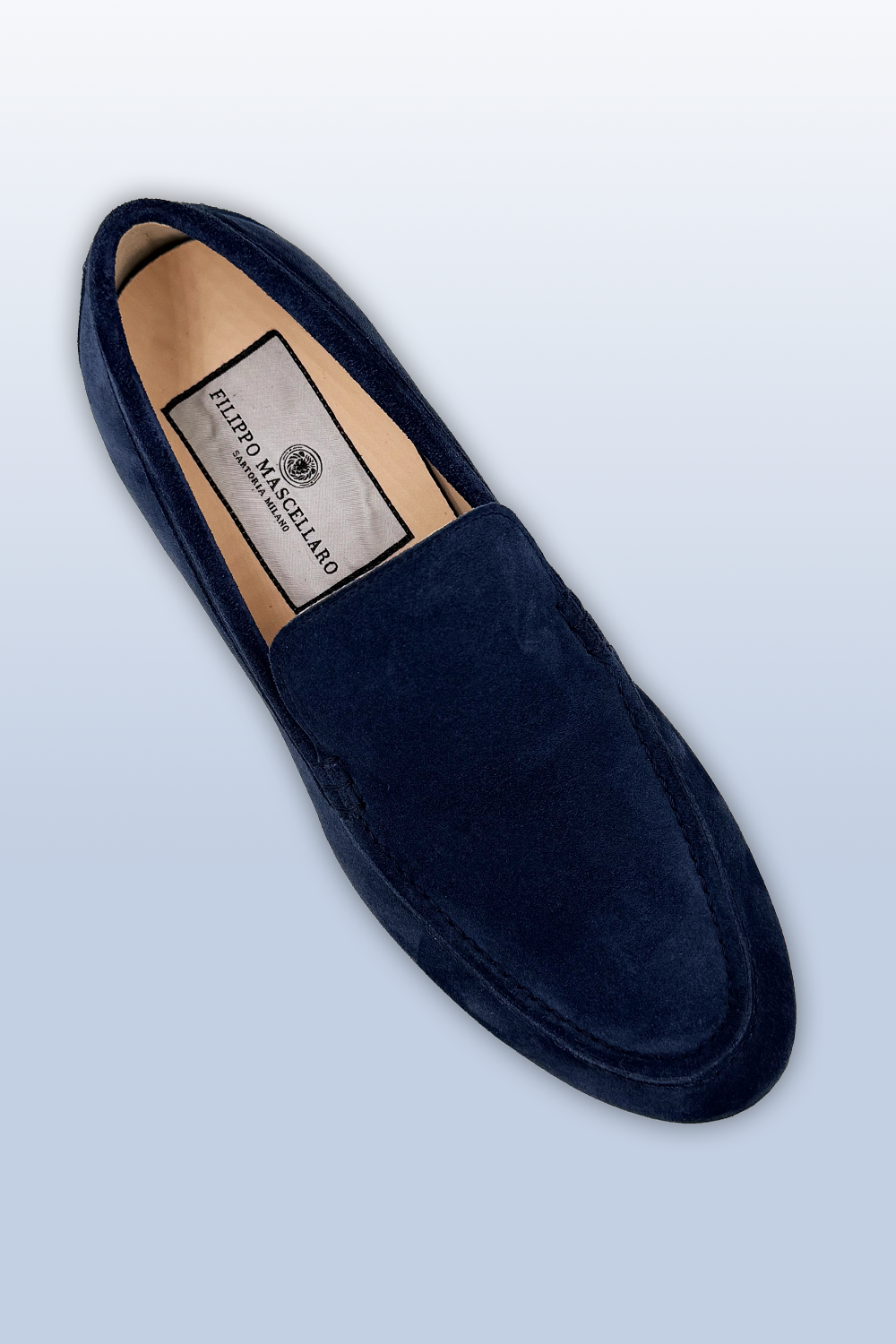 MOCASSINO IN CAMOSCIO BLU INDACO