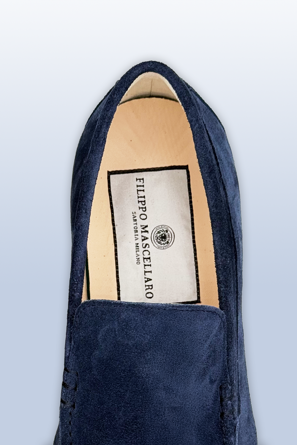 MOCASSINO IN CAMOSCIO BLU INDACO
