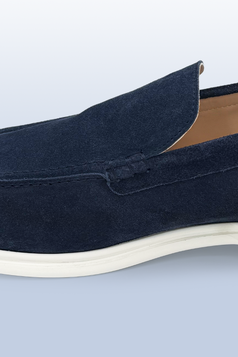 MOCASSINO IN CAMOSCIO BLU INDACO