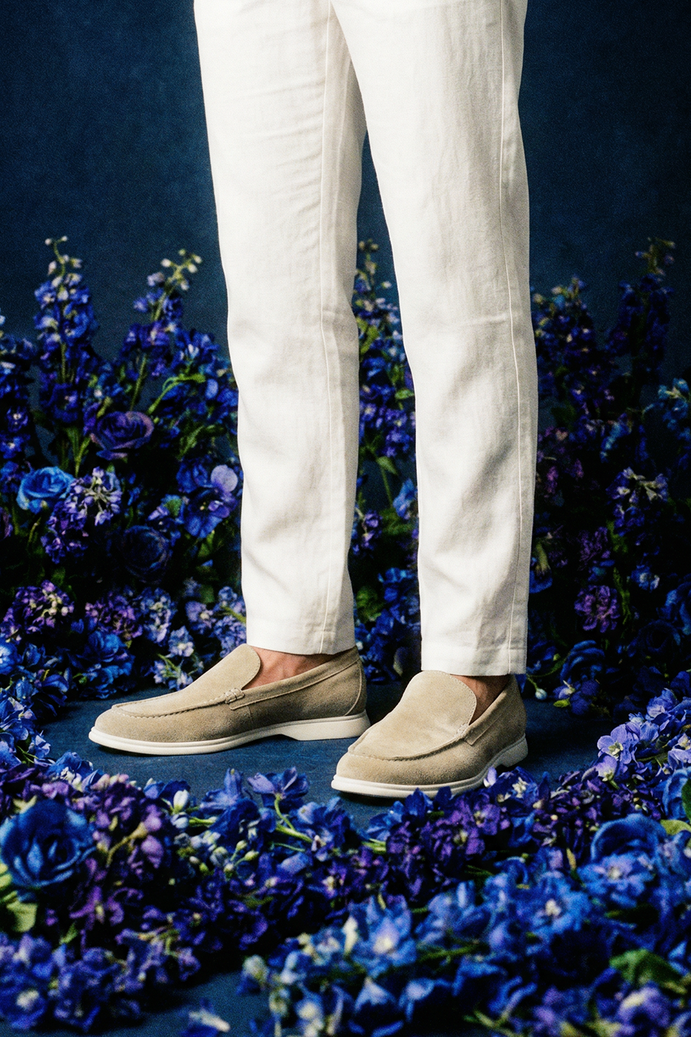 MOCASSINO IN CAMOSCIO GRIGIO SABBIA