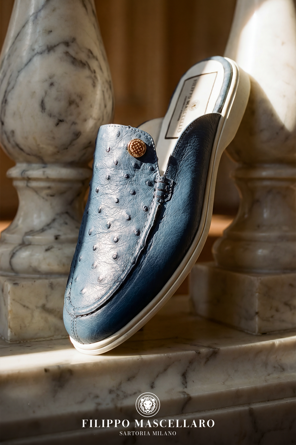 SABOT IN STRUZZO AZZURRO