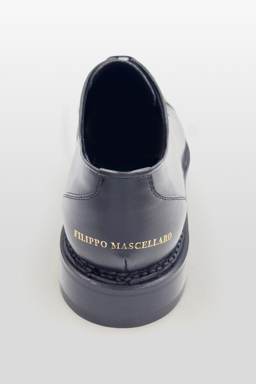 DERBY NERA IN PELLE DI VITELLO