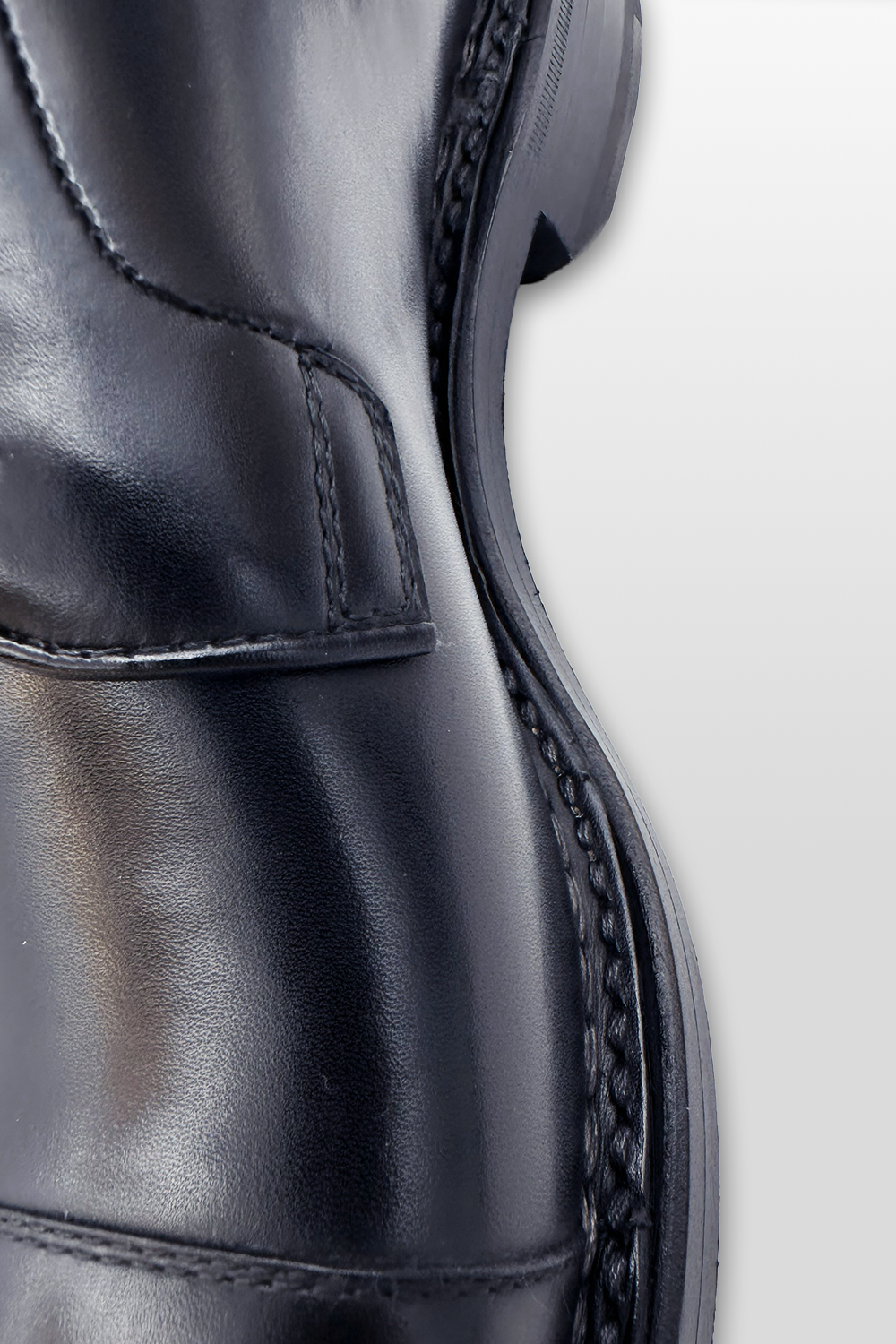 DERBY NERA IN PELLE DI VITELLO