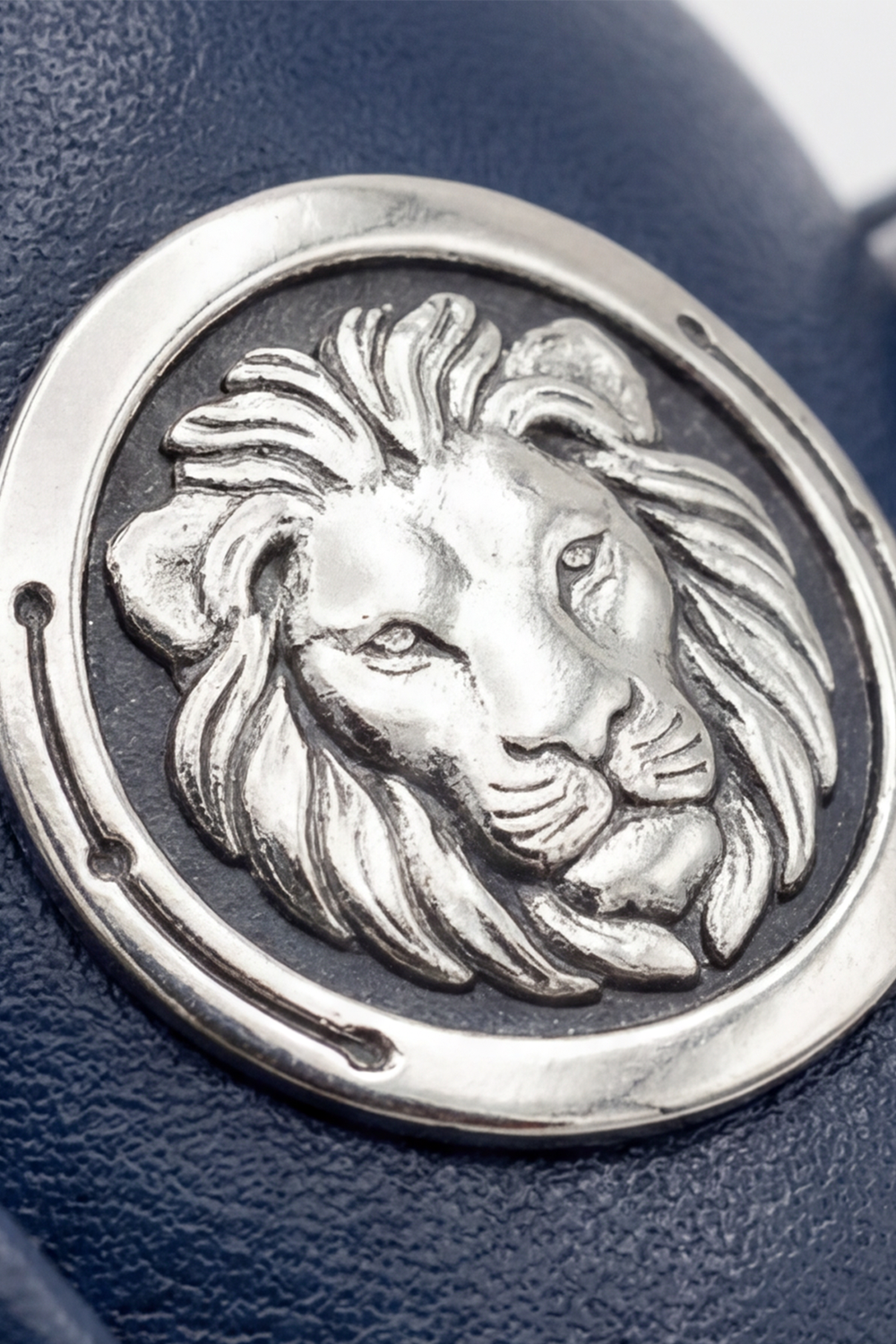 Ostrich-Leather Sneakers – Midnight Blue