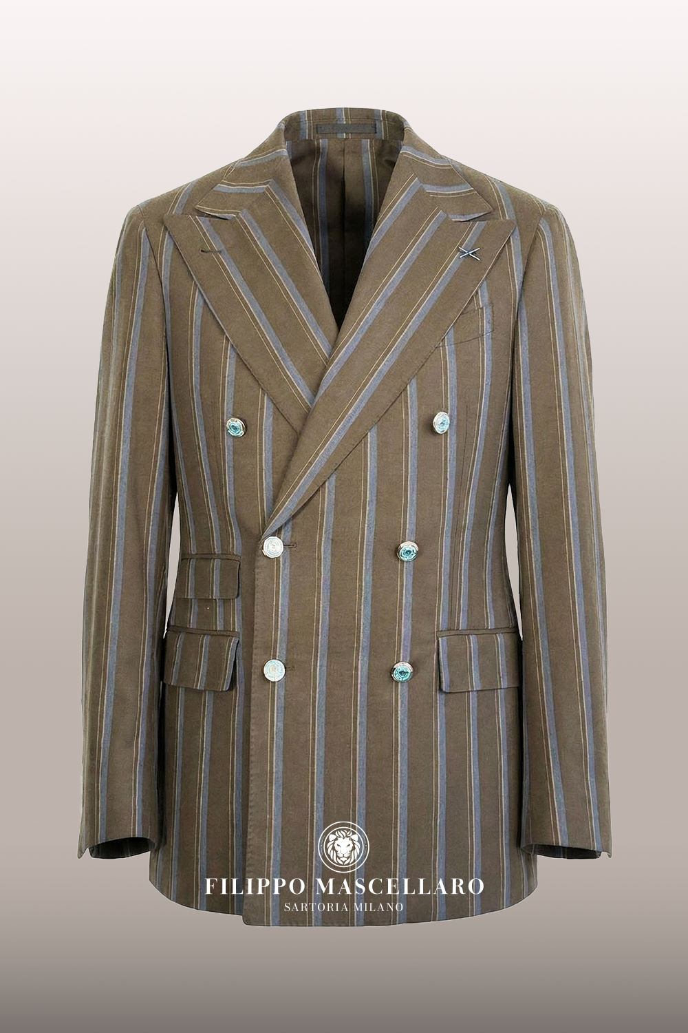ABITO DOPPIOPETTO IN LANA E COTONE EGIZIANO FRATELLI DELFINO