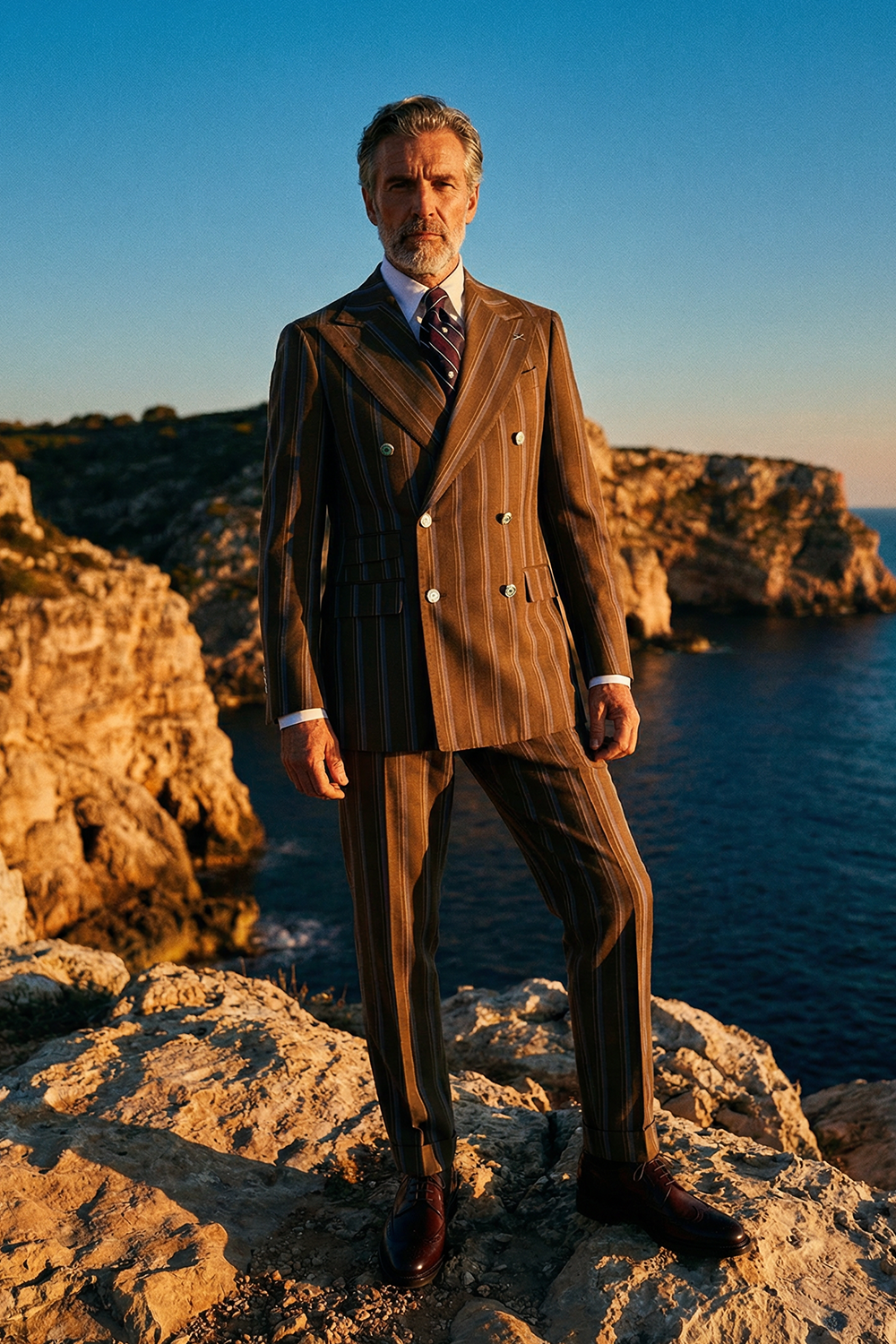 ABITO DOPPIOPETTO IN LANA E COTONE EGIZIANO FRATELLI DELFINO