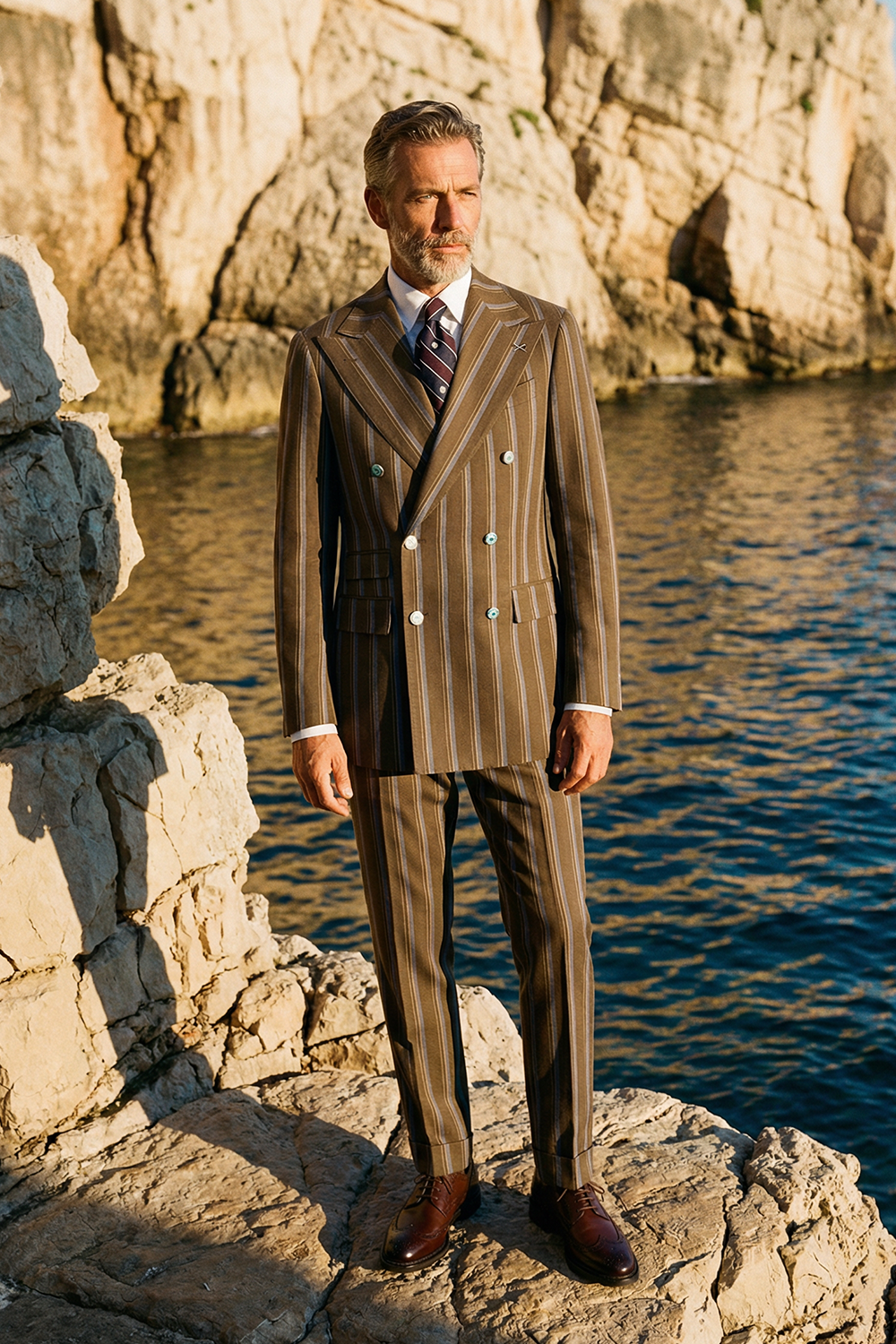 ABITO DOPPIOPETTO IN LANA E COTONE EGIZIANO FRATELLI DELFINO