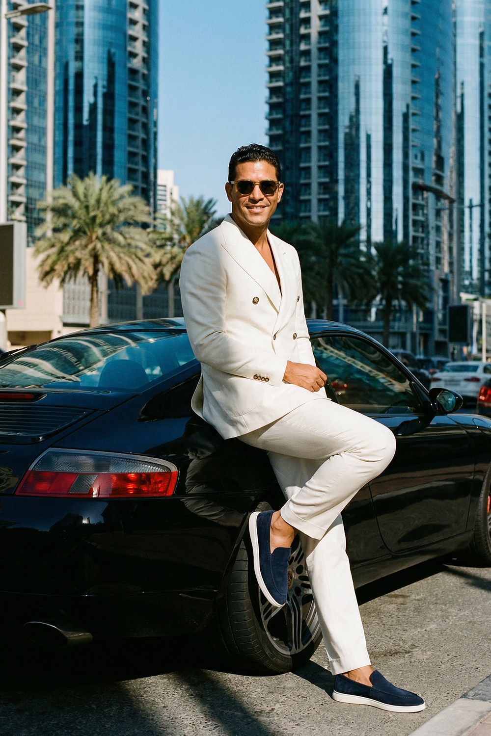 ABITO DOPPIOPETTO AVORIO IN COTONE E SETA