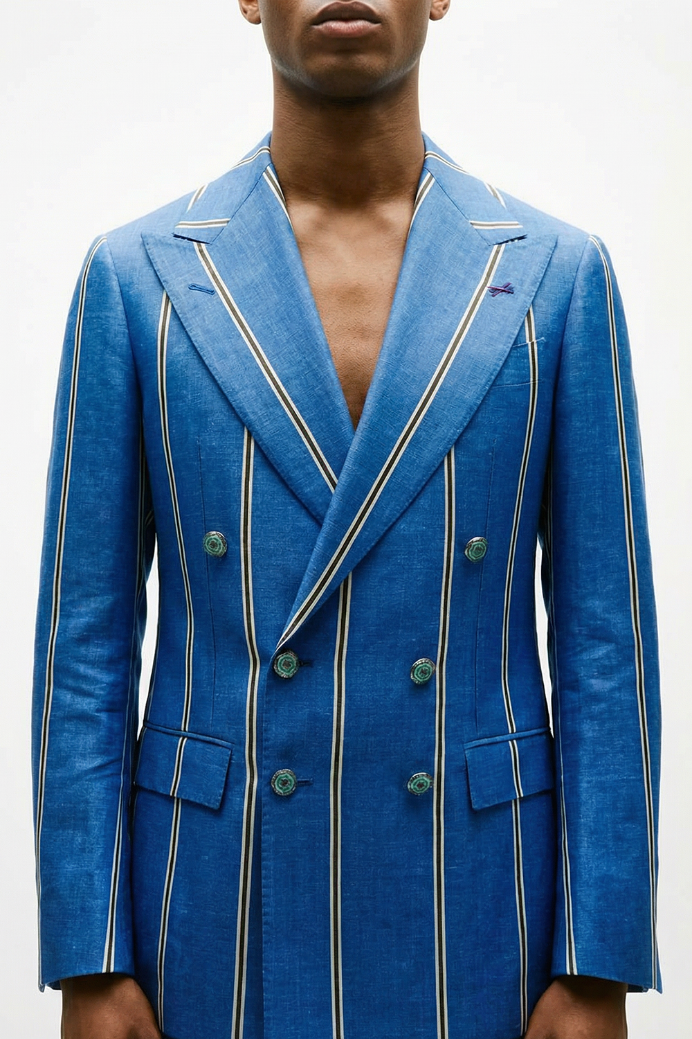 ABITO DOPPIOPETTO IN LINO E SETA