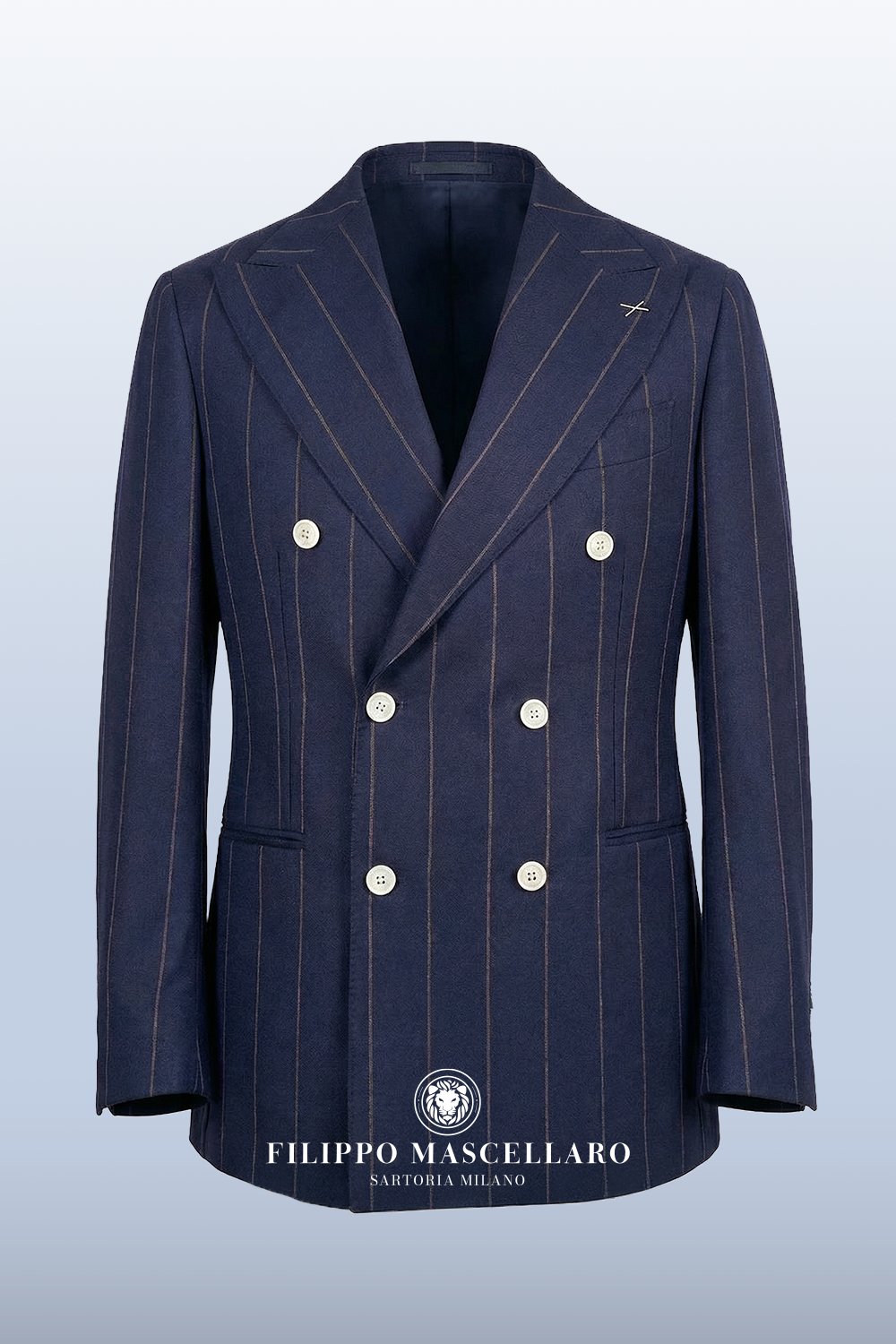 ABITO DOPPIOPETTO BLU GESSATO