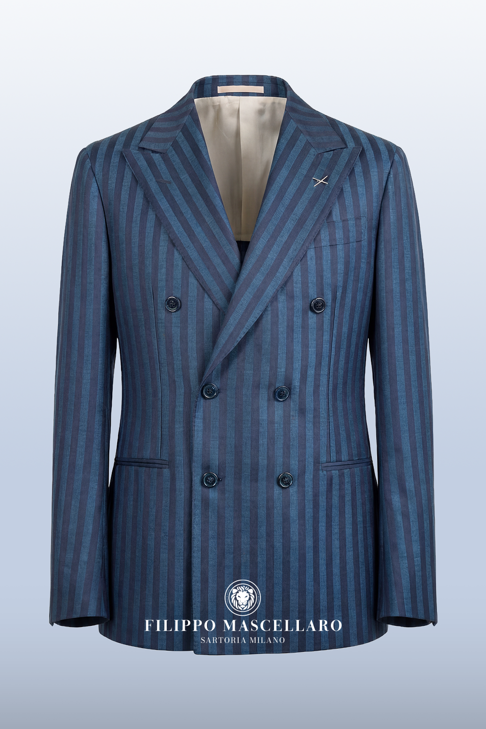 ABITO DOPPIOPETTO IN SETA, LANA E COTONE EGIZIANO