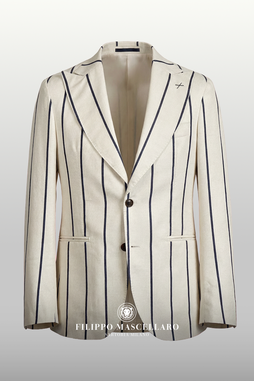 ABITO ESTIVO MONOPETTO RIGATO BIANCO CREMA E BLU