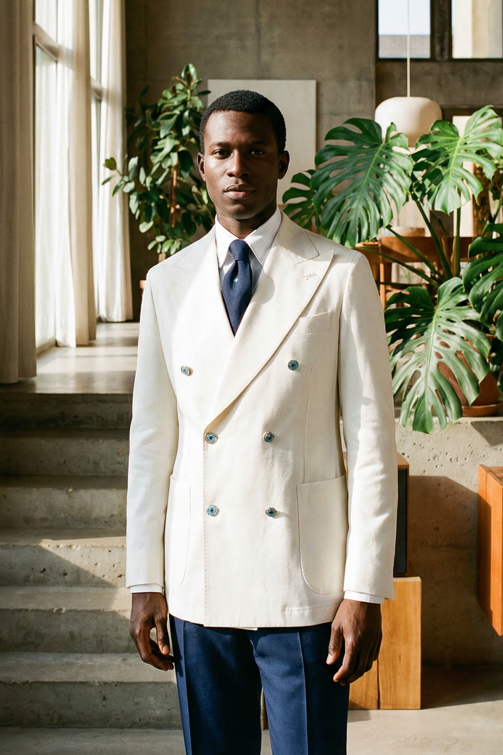 GIACCA DOPPIOPETTO IN RASO DI COTONE