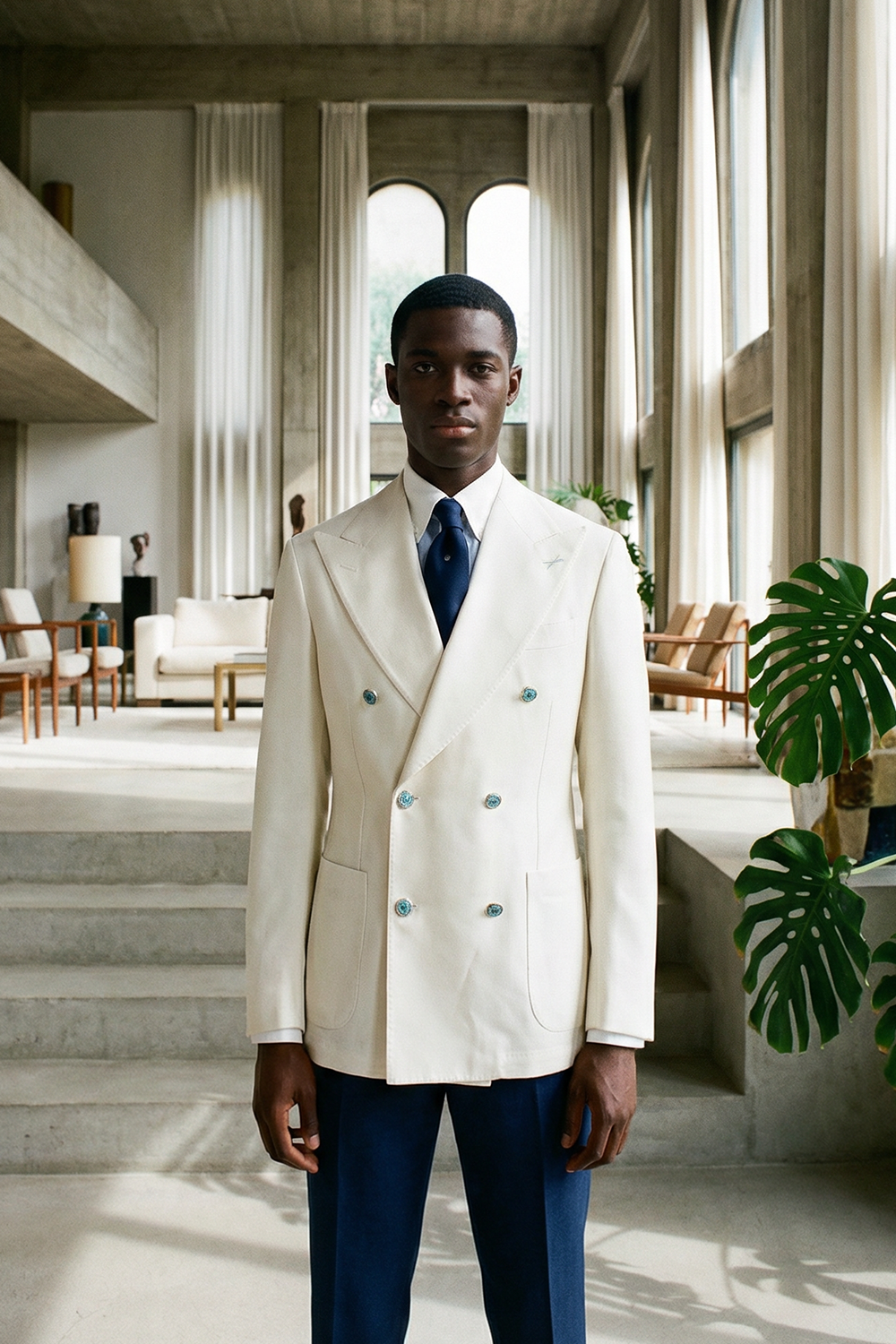 GIACCA DOPPIOPETTO IN RASO DI COTONE