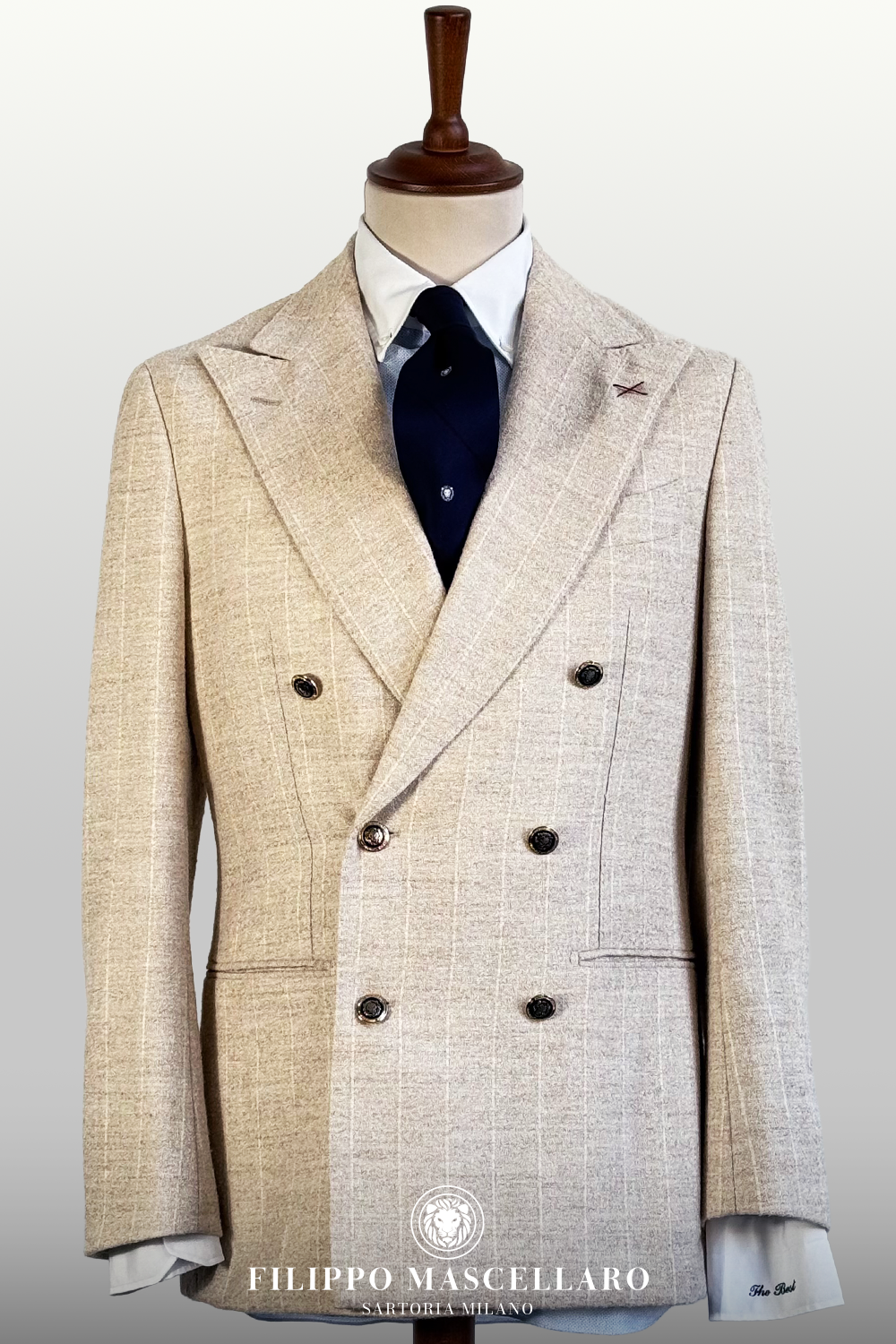 ABITO DOPPIOPETTO IN PURA LANA PECORA MORRIS & CO.
