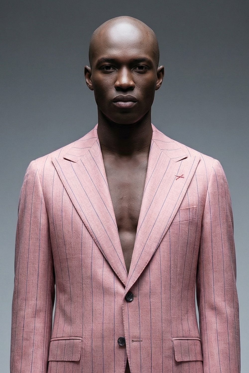 ABITO ROSA GESSATO BLU