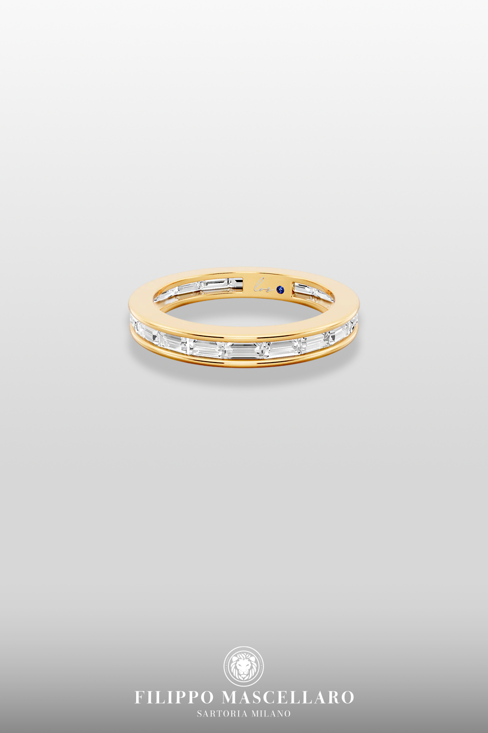 Anello Fascia diamanti Lumière Baguette