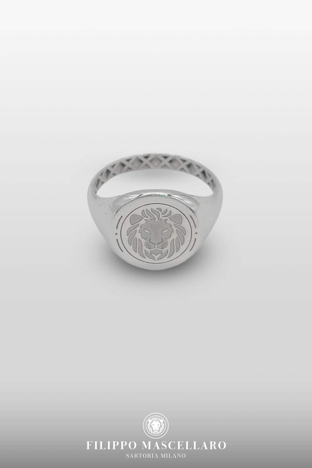 ANELLO LEONE IN ORO BIANCO