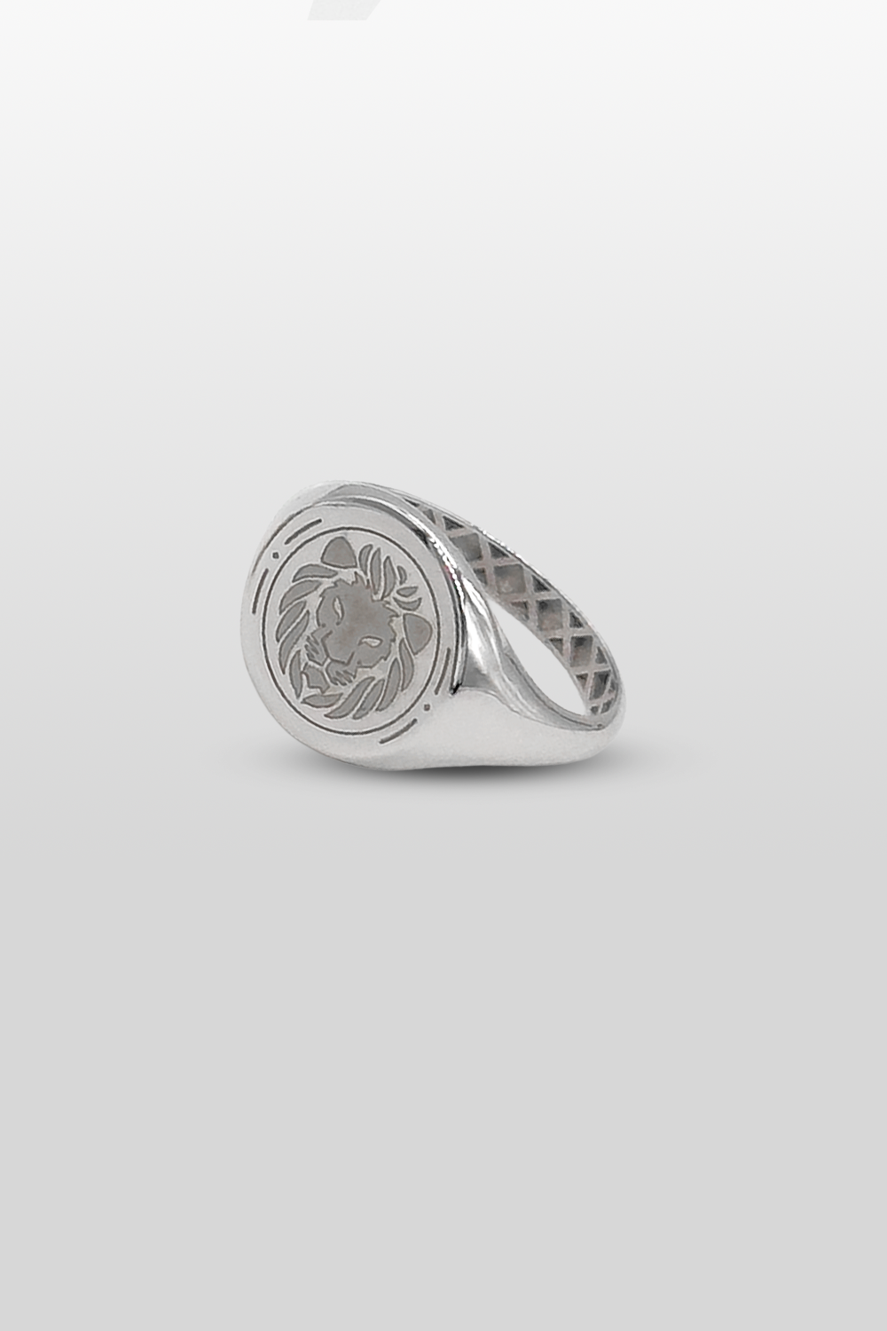 ANELLO LEONE IN ORO BIANCO