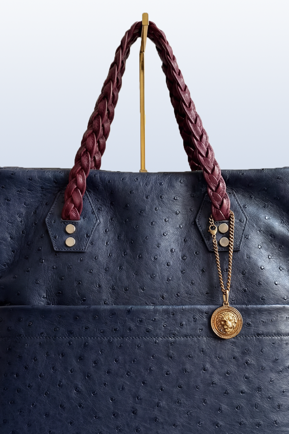 BORSA BUSINESS UNISEX IN PELLE DI STRUZZO LUXURY