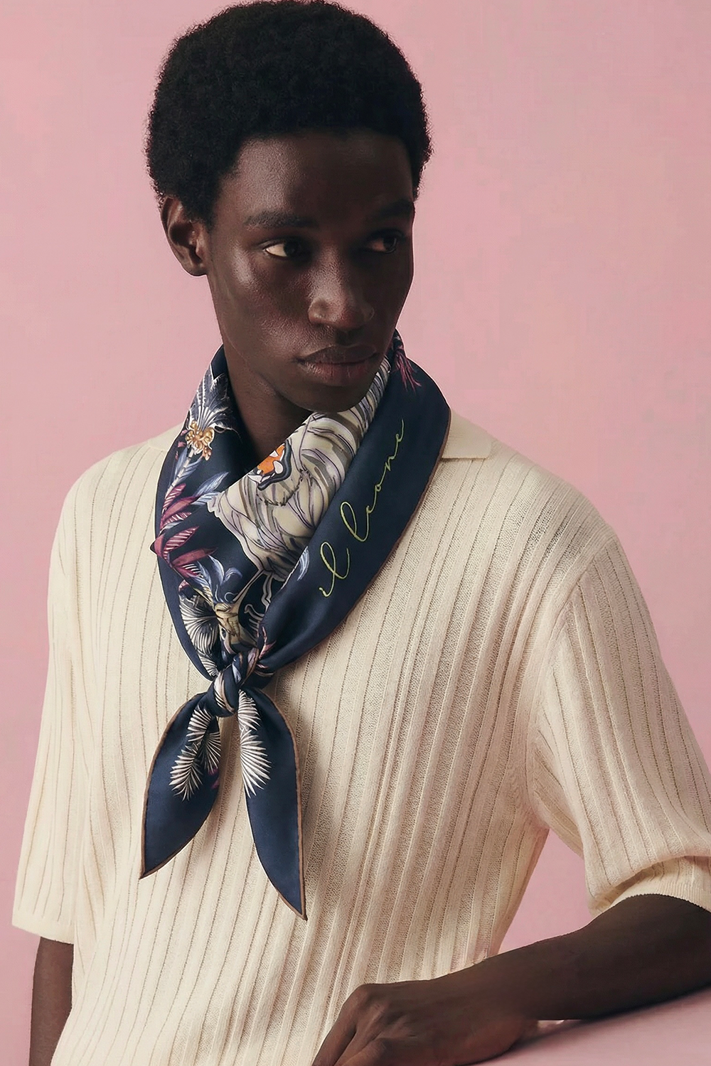 Foulard "Il Leone" - Blu