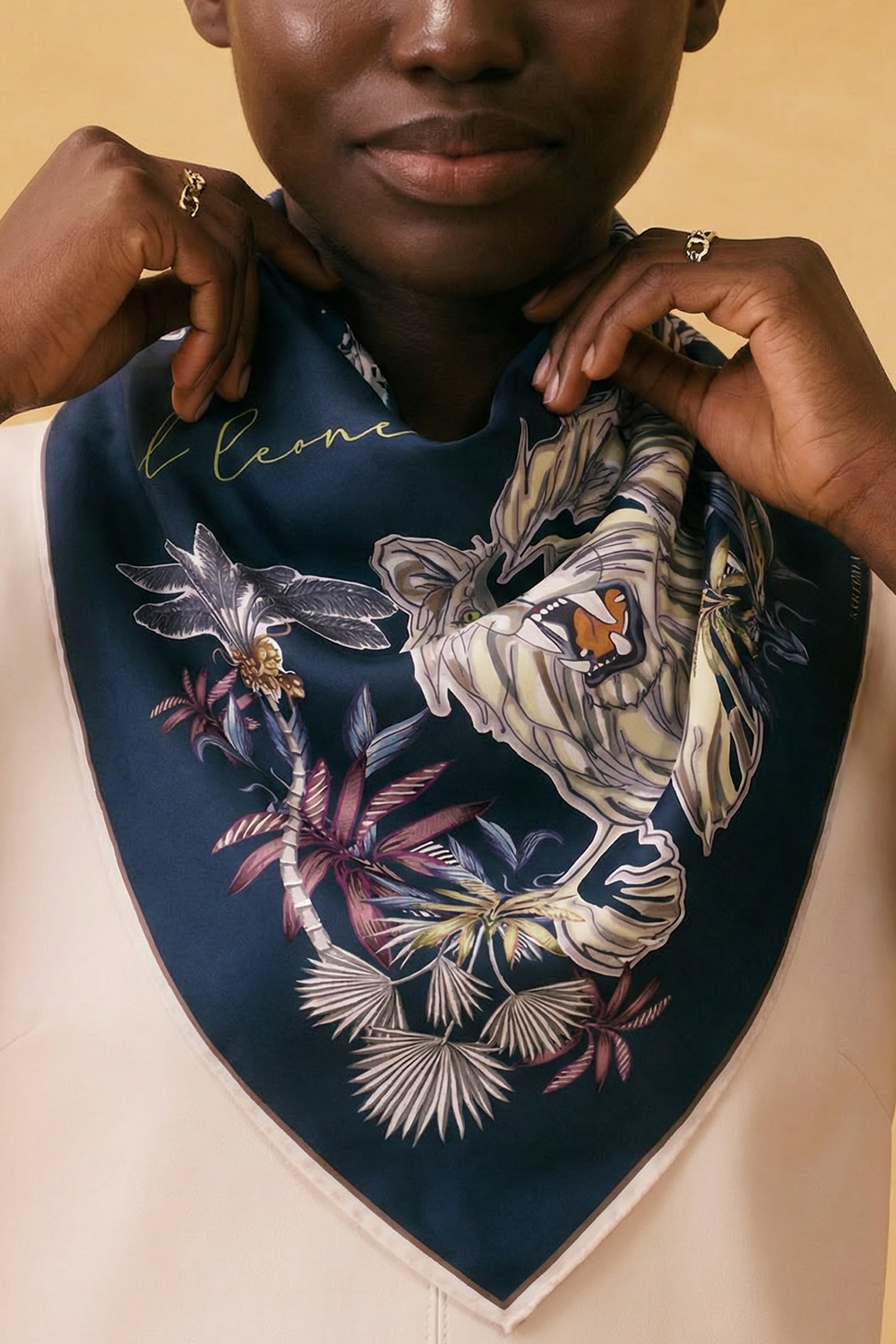 Foulard "Il Leone" - Blu