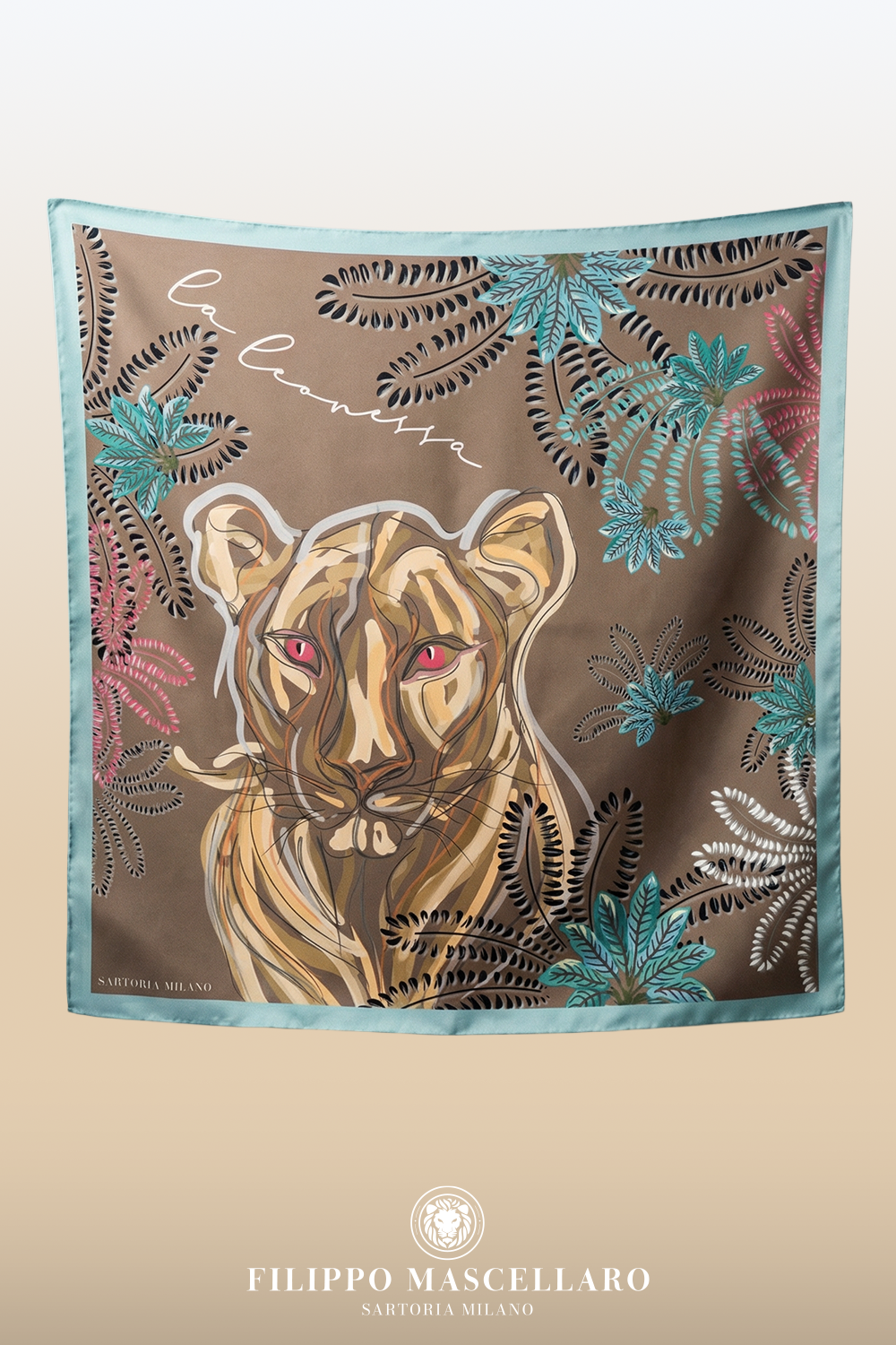 Foulard "La Leonessa" - Beige