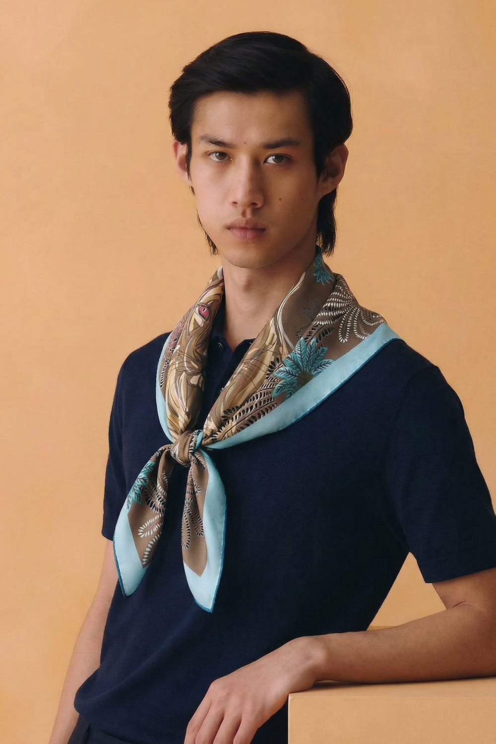 Foulard "La Leonessa" - Beige