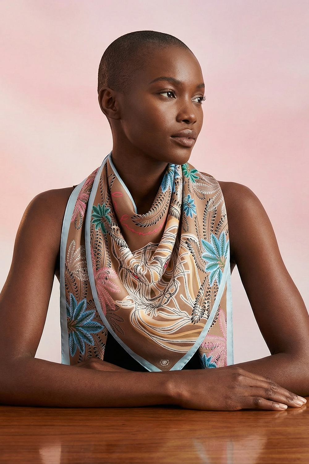 Foulard "La Leonessa" - Beige